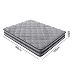 Modern Double Spring Mattress Grey Medium Firm  Scandi Inspired