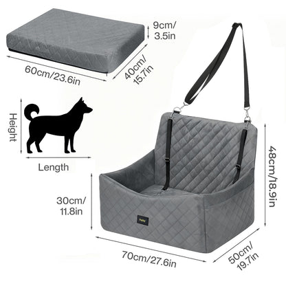 Dog Car Seat Booster Grey