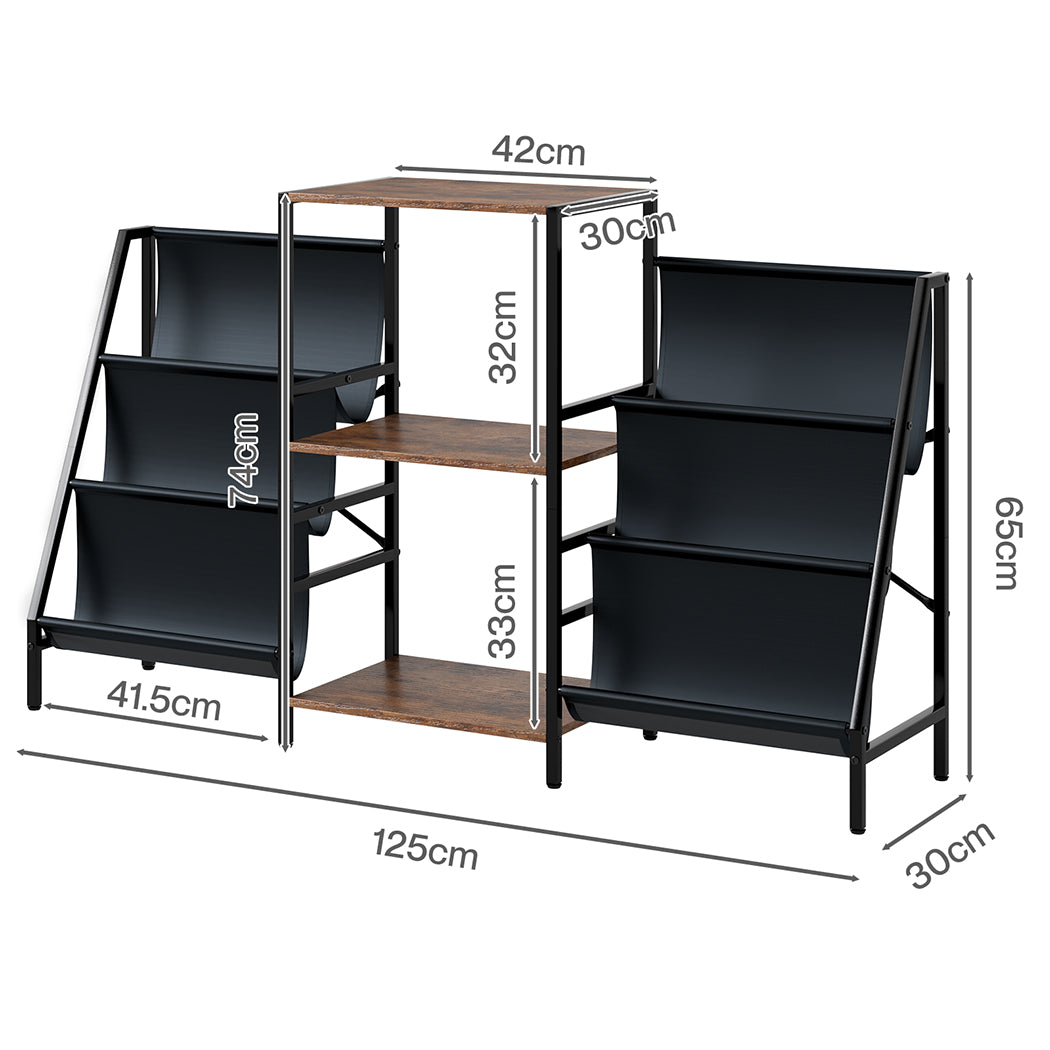 Vinyl Record Stand Storage 125x30x74cm