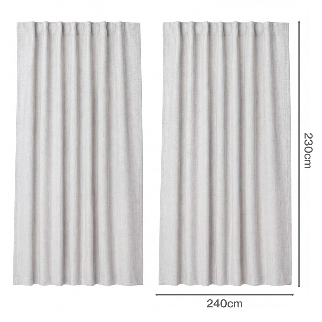 Marlow 2 Panels Blackout Curtains Linen Look Curtain Draperies Window Bedroom