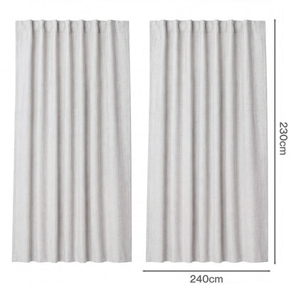 Marlow 2 Panels Blackout Curtains Linen Look Curtain Draperies Window Bedroom