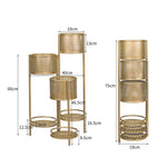 6 Tier Plant Stand Swivel Outdoor Gold