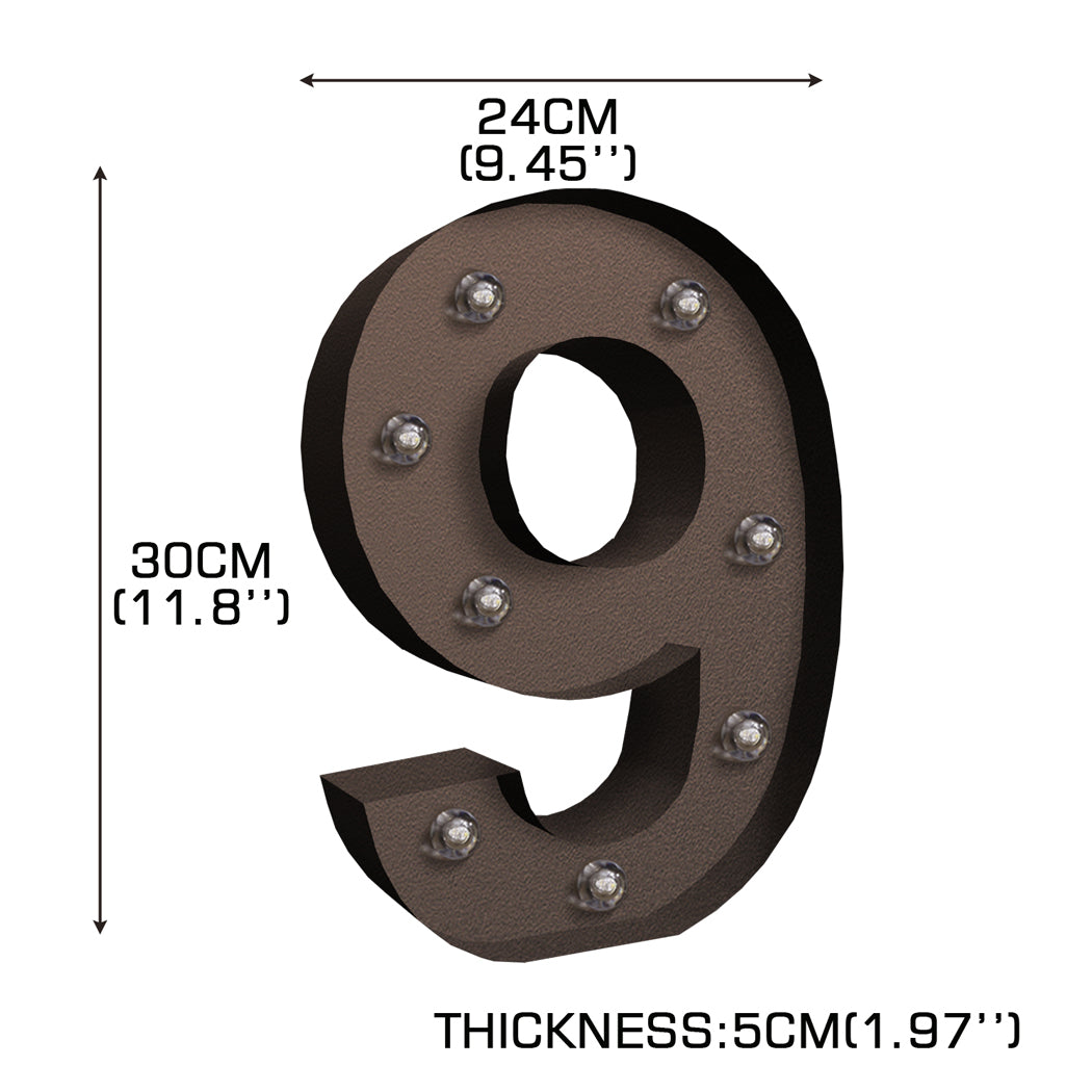 LED Metal Number Lights Free Standing