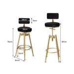 1x Velvet Bar Stools Kitchen Black