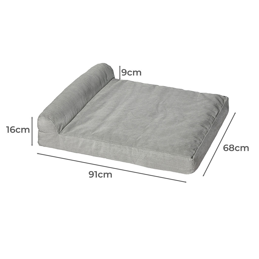 Chew-Proof Orthopedic Pet Bed (Grey)