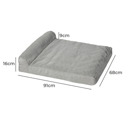 Chew-Proof Orthopedic Pet Bed (Grey)