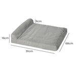 Chew-Proof Orthopedic Pet Bed (Grey)