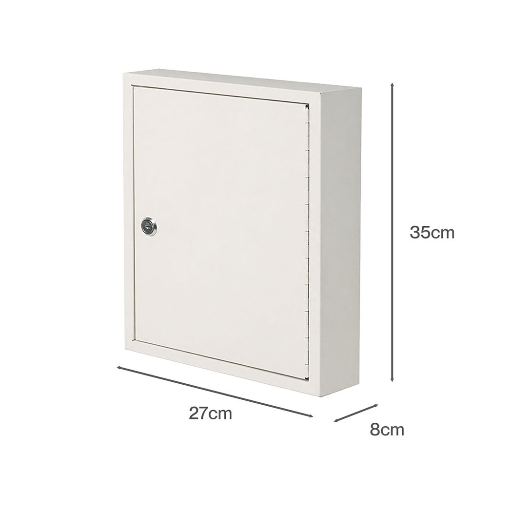 Key Safe Cabinet 42-Key Wall Mount 35x27x8cm