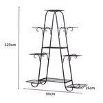 Outdoor Indoor Metal Plant Stand Black