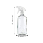 6x 500ml Clear Glass Spray Bottles Trigger