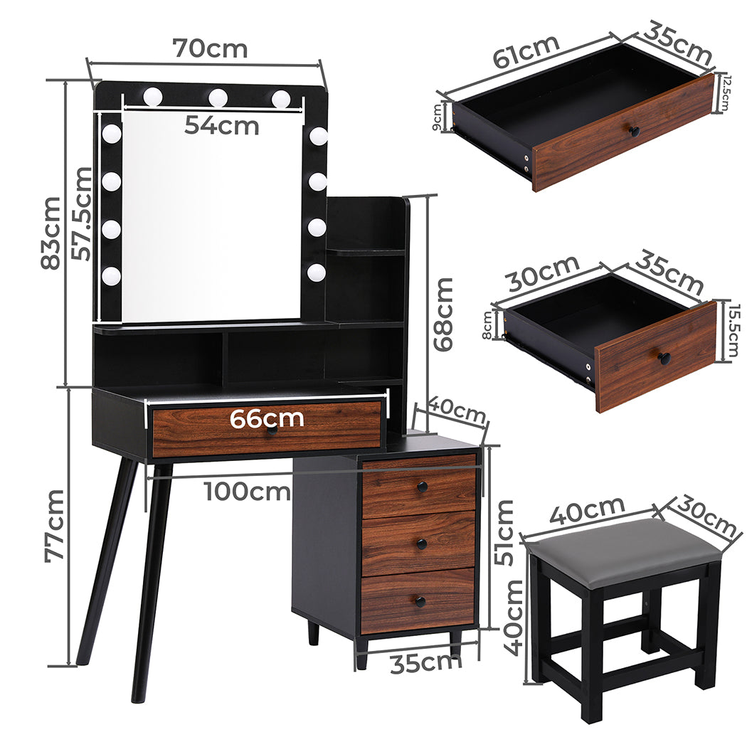 Contemporary Dressing Table Stool Set  Comfortable Design Classic