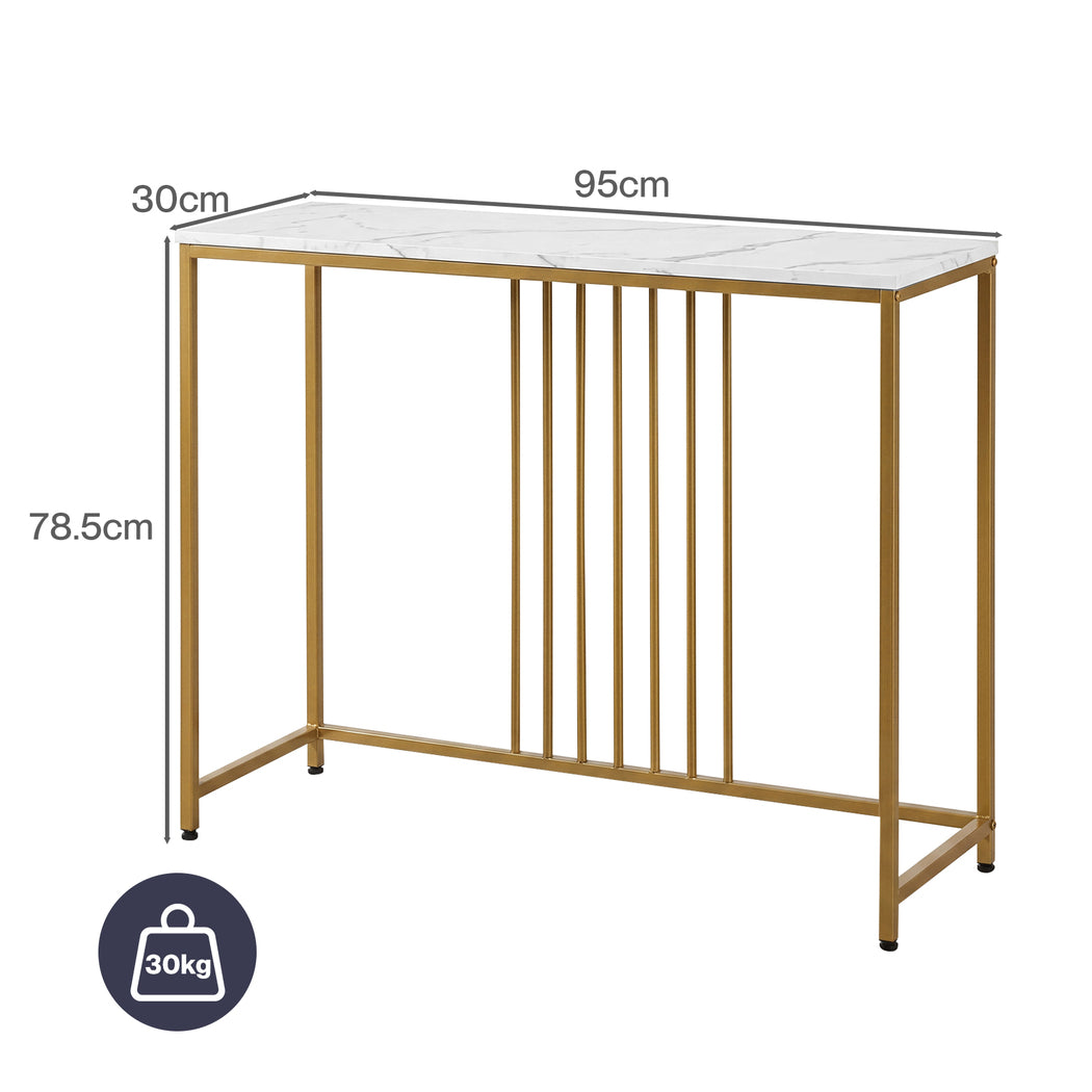 Marble Effect Console Table Narrow Hallway | HomeAndLiving