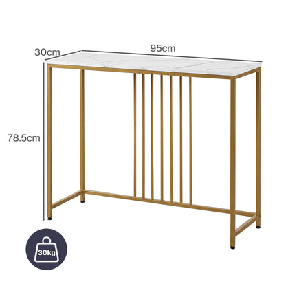Marble Effect Console Table Narrow Hallway | HomeAndLiving