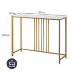 Marble Effect Console Table Narrow Hallway | HomeAndLiving