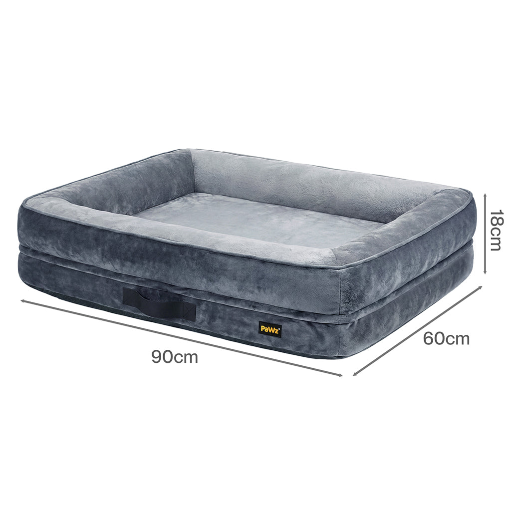 Orthopedic Dog Bed Large Velvet 90x60x18cm