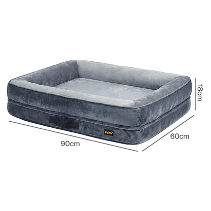 Orthopedic Dog Bed Large Velvet 90x60x18cm