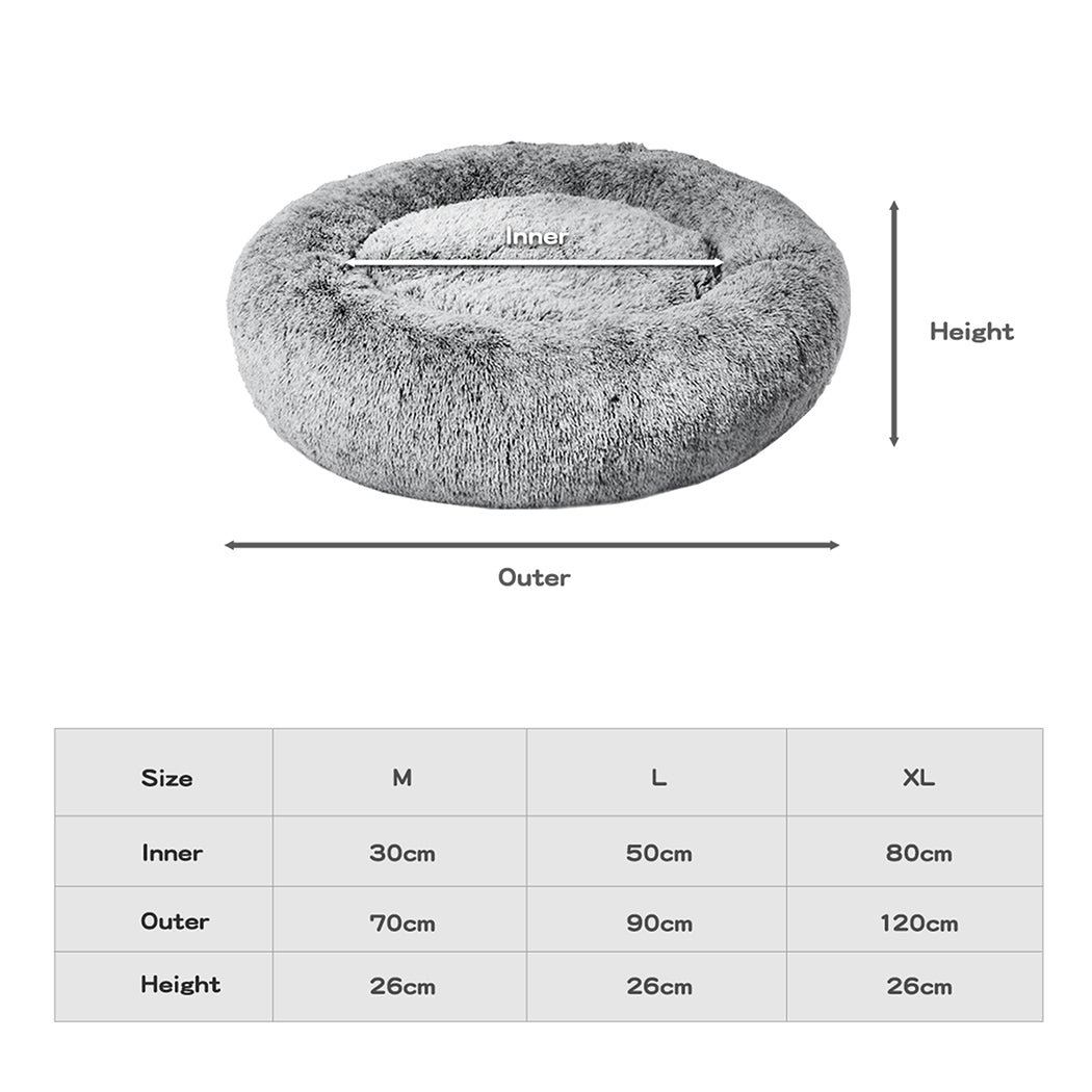 Dog Bed Memory Foam Charcoal Large 70x70x26cm