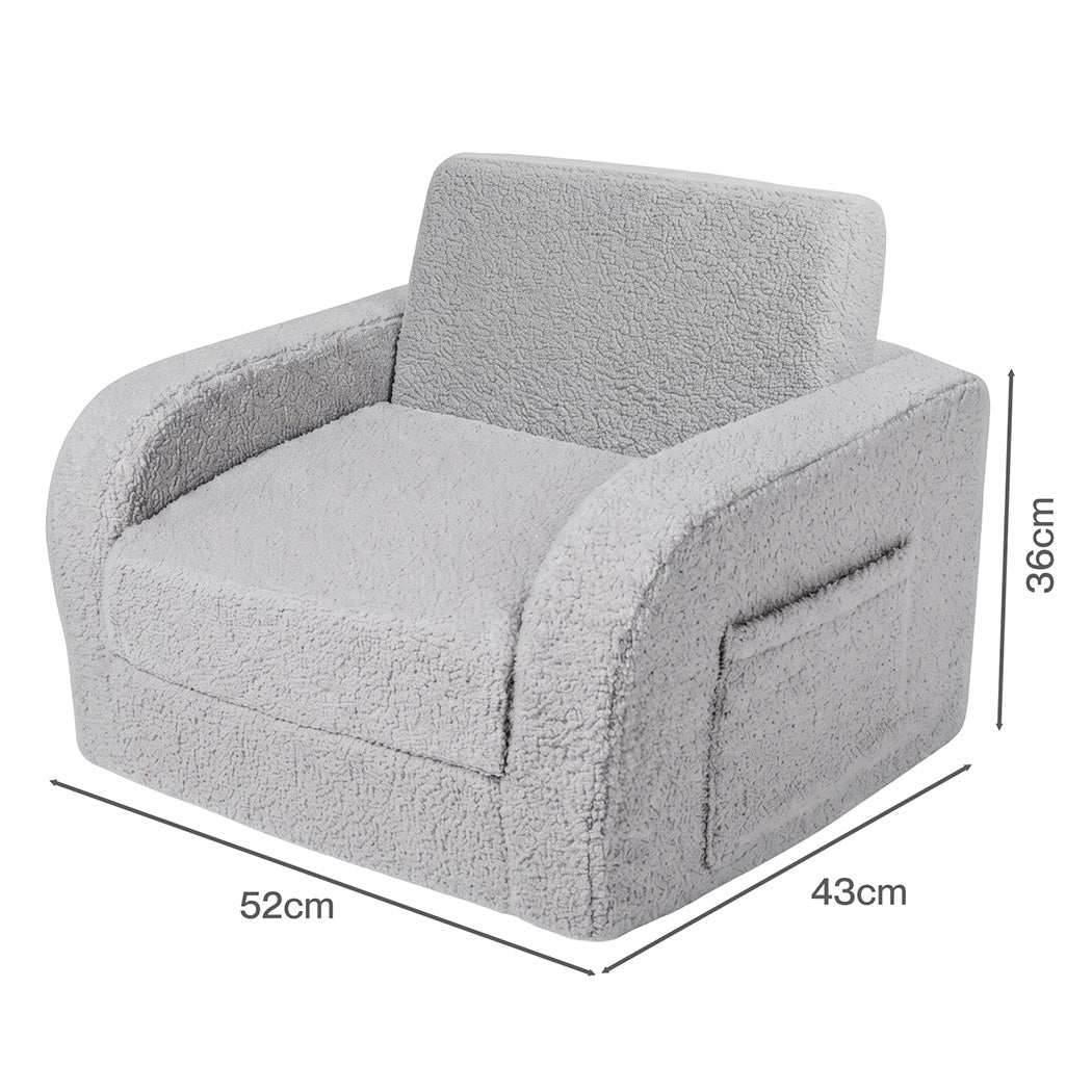 Kids Sofa 3-In-1 Fold Out Chair 91x52x25cm