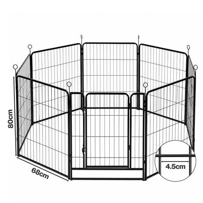 Dog Playpen Folding Steel Enclosure 68x80cm