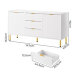 Modern Buffet Sideboard  Wood Finish Classic Durable Compact