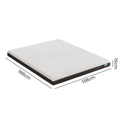 Minimalist Double Mattress Gel Memory Foam Cooling Breathable 15cm