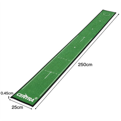Golf Putting Mat Green Nylon Surface 250x25x0.45cm