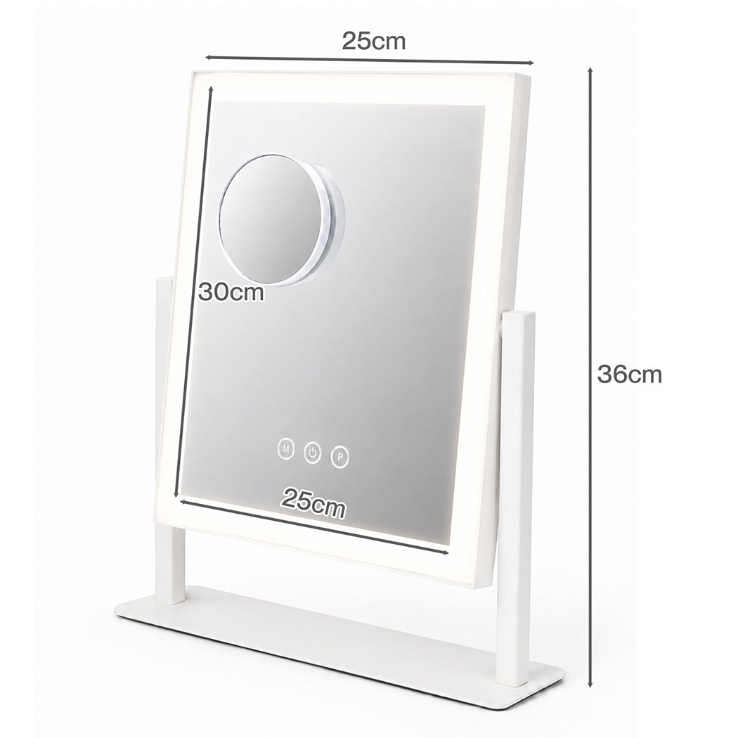 Vanity Mirror With Lights 10X Magnifier 36.7x30x6.2cm
