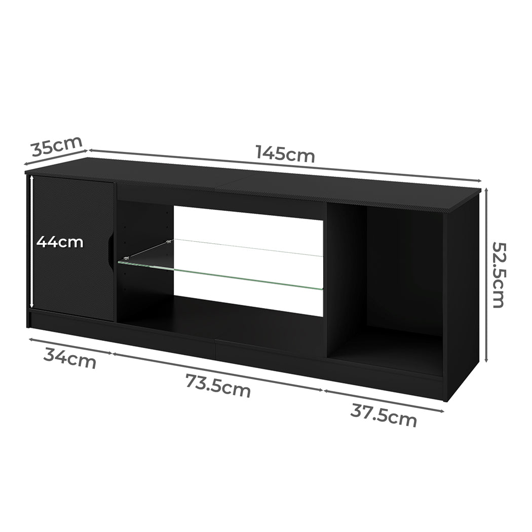 Tv Stand Black 140cm 145x35x52.5cm