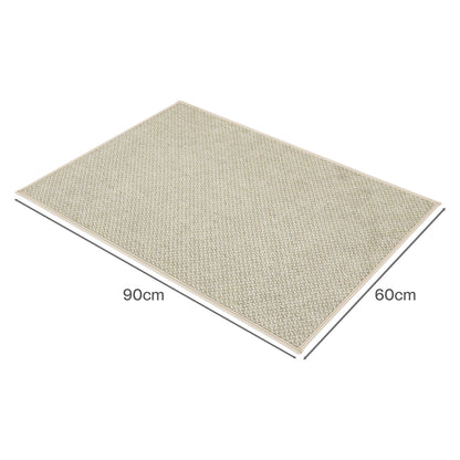 Front Door Mat Non Slip Brown 90x60cm