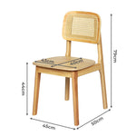 Compact 4x Rattan Dining Chair Wooden Kitchen Chair  Sleek Modern
