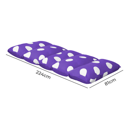 Stylish Foldable Mattress Kids Pillow Purple Large  Adjustable Height