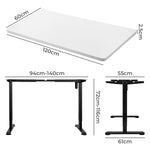 Ergonomic Motorised Standing Desk Height 120cm White 800x 1.5MM