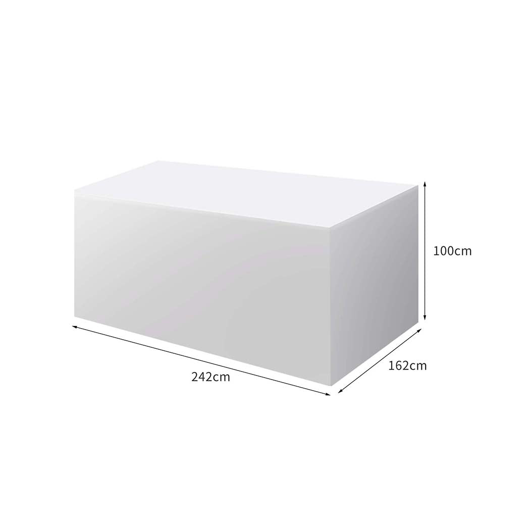 Contemporary Outdoor Furniture Cover Waterproof Silver 30cm Extension