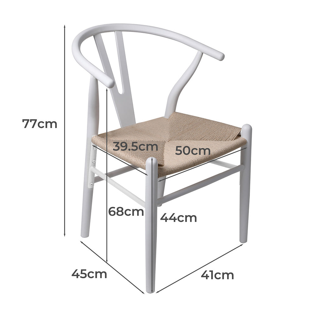 Functional 8x Dining Chairs Wooden Hans White  Foldable Function