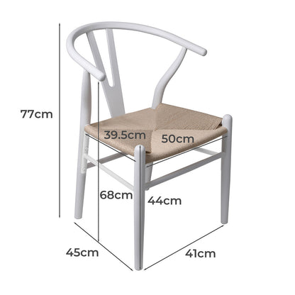 Functional 8x Dining Chairs Wooden Hans White  Foldable Function
