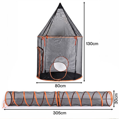 Cat Tunnel Large Foldable Mesh 305x30x30cm