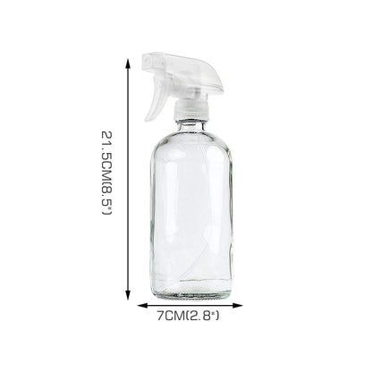 4x 500ml Clear Glass Spray Bottles Trigger