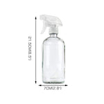4x 500ml Clear Glass Spray Bottles Trigger