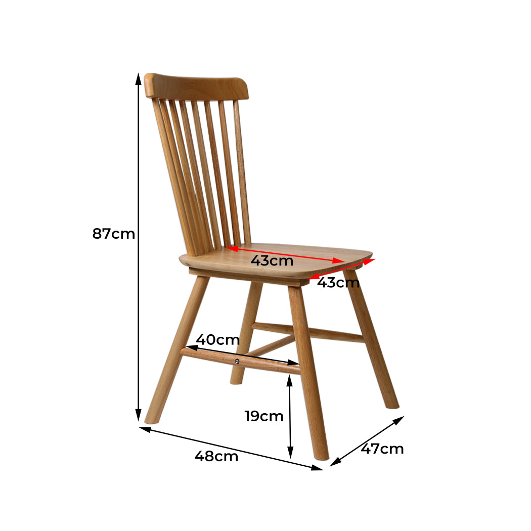 Contemporary 8x Dining Chairs Kitchen Windor Oak  Wood Finish