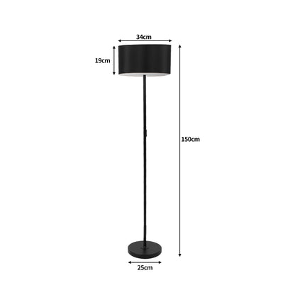 Modern LED Floor Lamp Stand Reading Black