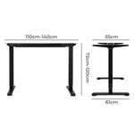 Functional Motorised Standing Desk Frame Black Dual Motor  Premium