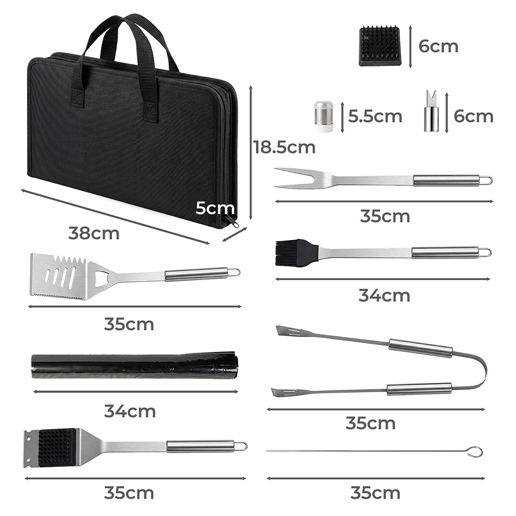 Moyasu 29Pcs BBQ Tool Set Stainless Steel Grill Cook Barbecue Grill Utensils Kit