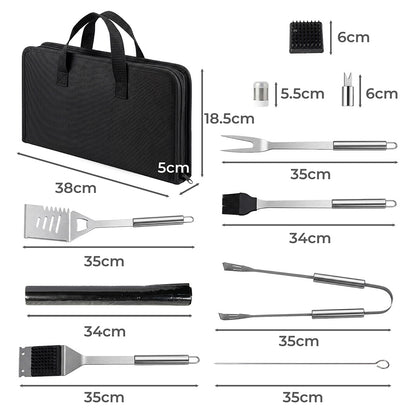 Moyasu 29Pcs BBQ Tool Set Stainless Steel Grill Cook Barbecue Grill Utensils Kit