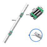 Linear Guide Rail HGH20CA Slider Block Bearing Steel CNC 2PCS