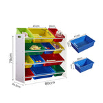 12Bins Kids Toy Box Bookshelf - Stylish