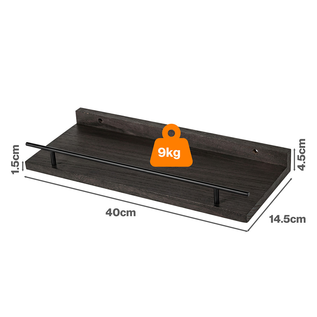 Floating Wall Shelves Set 3 Paulownia Wood | HomeAndLiving