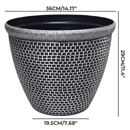 Outdoor Plant Pots 36cm Plastic Planters 2pk | HomeAndLiving - 7