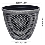 Outdoor Plant Pots 36cm Plastic Planters 2pk | HomeAndLiving