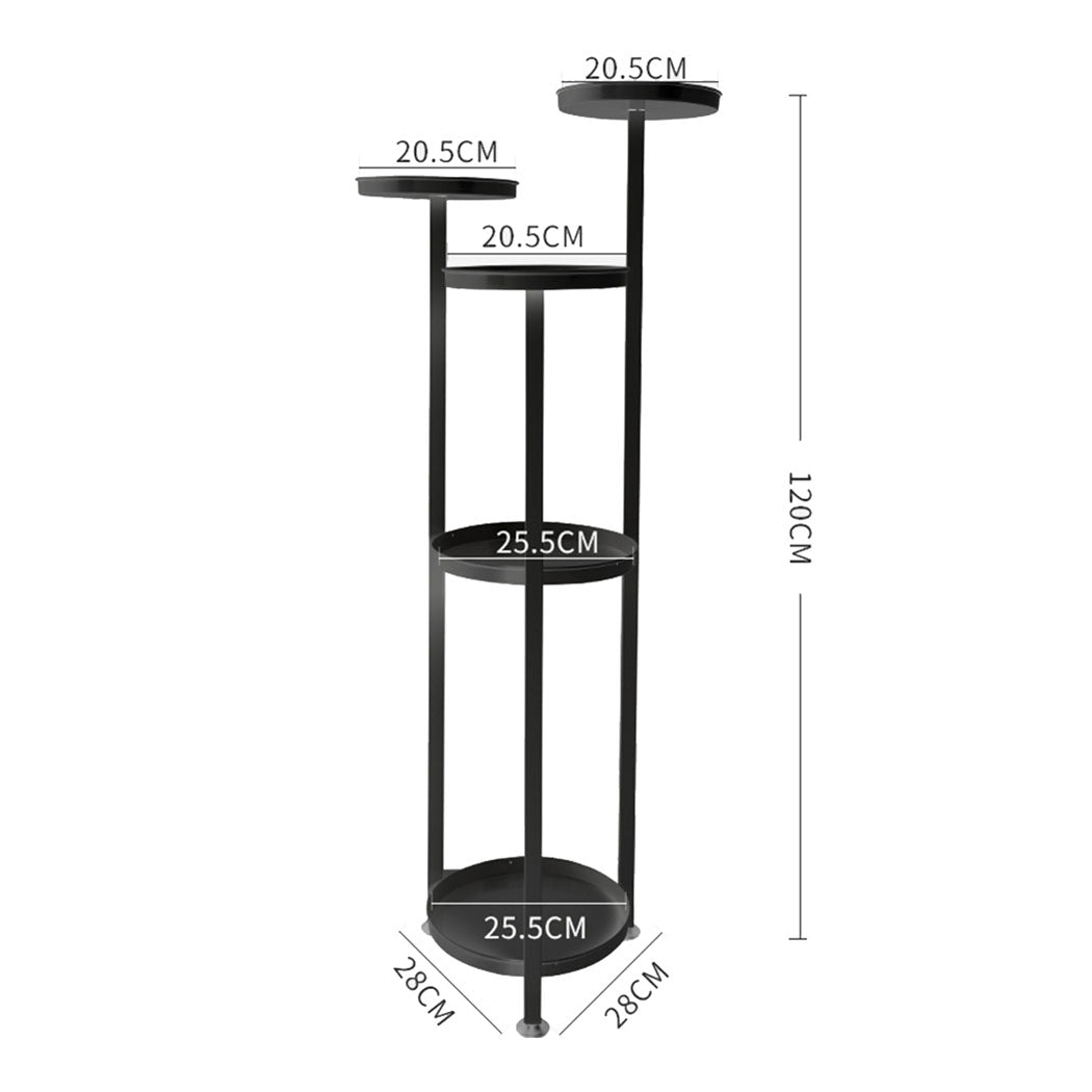 Plant Stand Outdoor Indoor Flower Black Large
