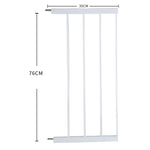 Baby Safety Gate Adjustable Pet White 30cm Extension